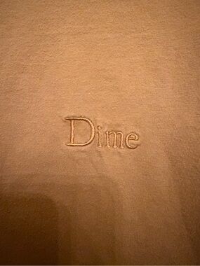 Dime Embroidered Short Sleeve Tee in Tan